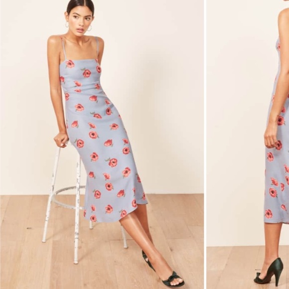 💜NWT Reformation Rosaly Midi Dress In Lola - Picture 2 of 6